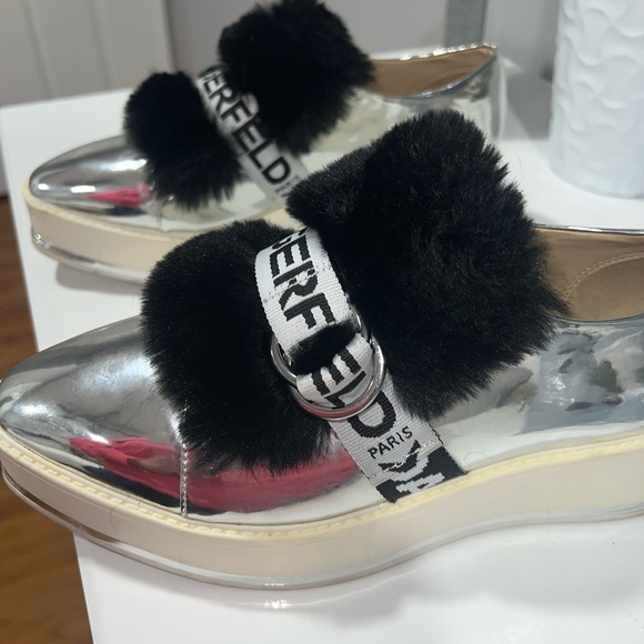 Karl Lagerfeld Birdie Metallic Patent Leather Slip On Sneakers. Size 8.5 - Picture 9 of 13